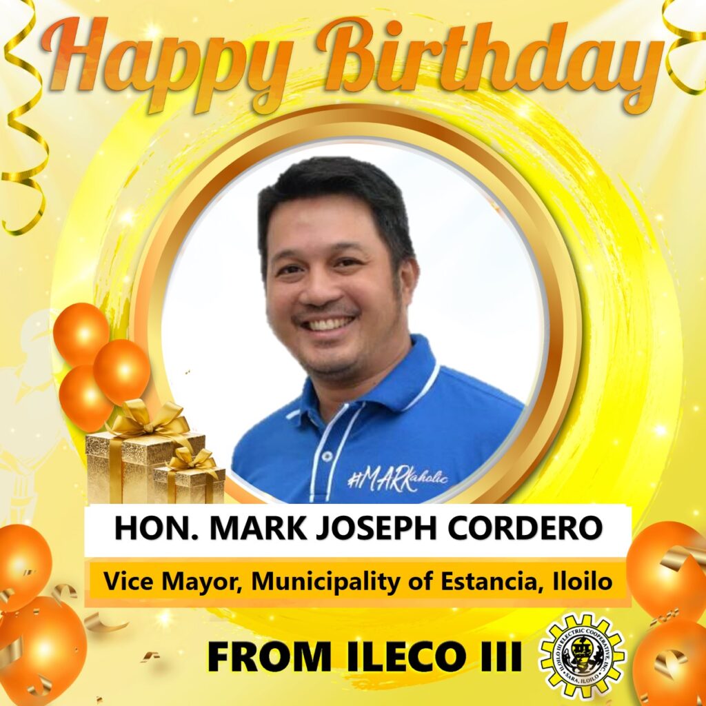 Happy Birthday Vice Mayor Cordero Iloilo Iii Electric Cooperative Inc