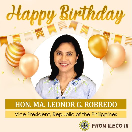 Happy Birthday Vice President Ma. Leonor G. Robredo! | ILOILO III ...