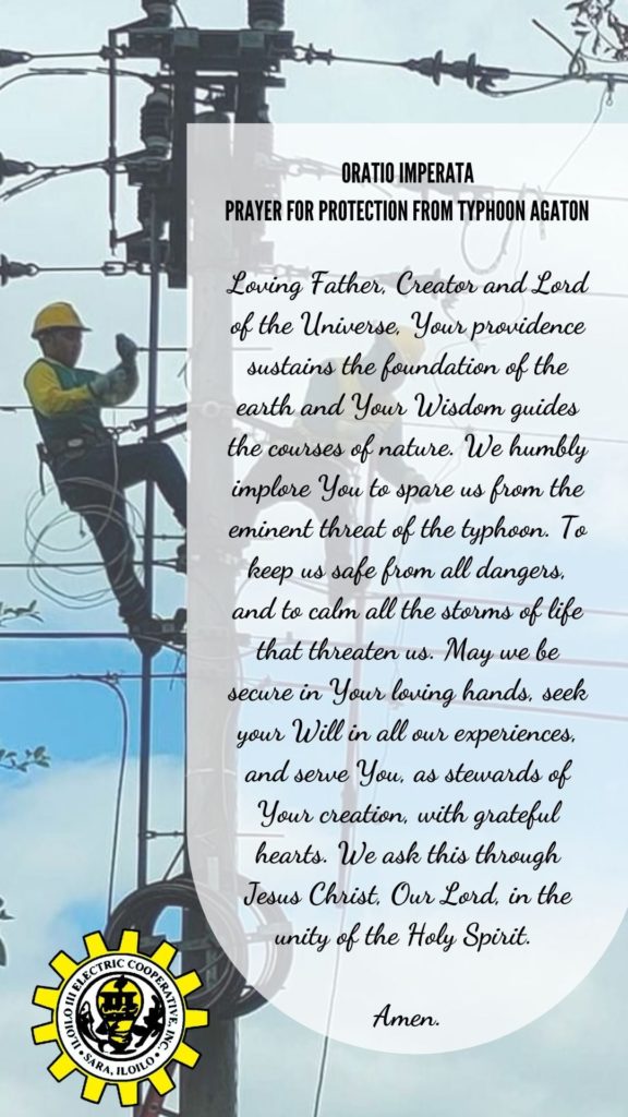 ORATIO IMPERATA (PRAYER FOR PROTECTION FROM TYPHOON AGATON) | ILOILO