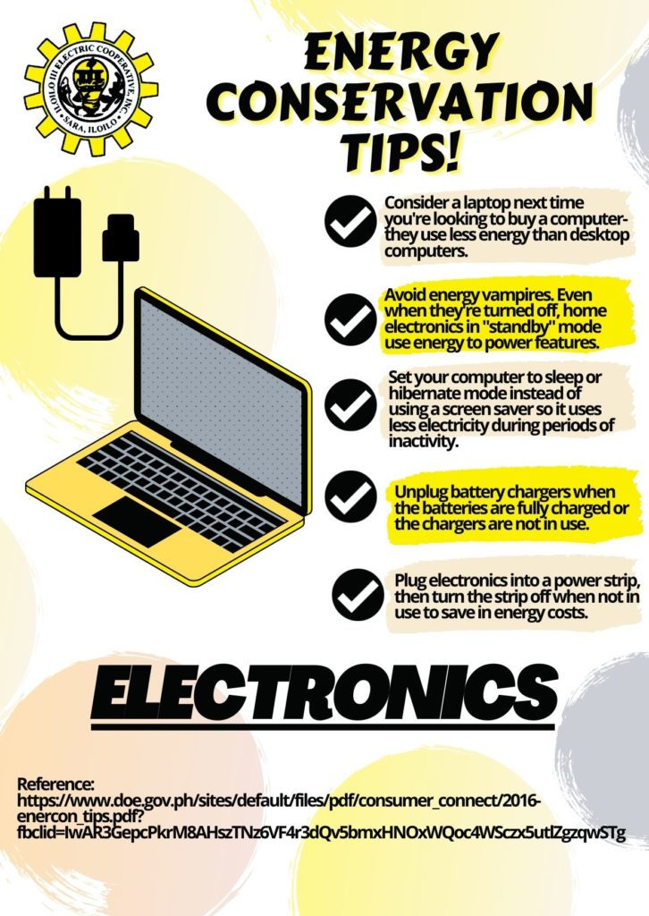 ENERGY CONSERVATION TIPS ILOILO III ELECTRIC COOPERATIVE INC 