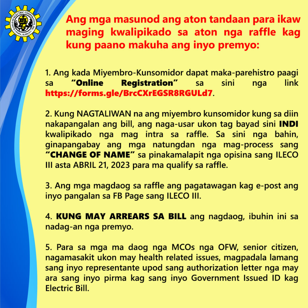 MAGPAREHISTRO NA SA ATON 31ST AGMA | ILOILO III ELECTRIC COOPERATIVE, INC.