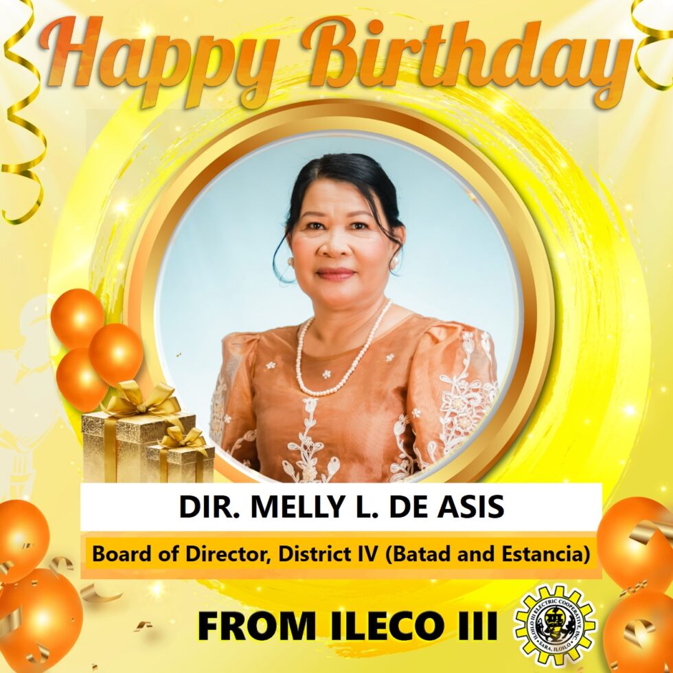 HAPPY BIRTHDAY DIRECTOR DE ASIS! | ILOILO III ELECTRIC COOPERATIVE, INC.