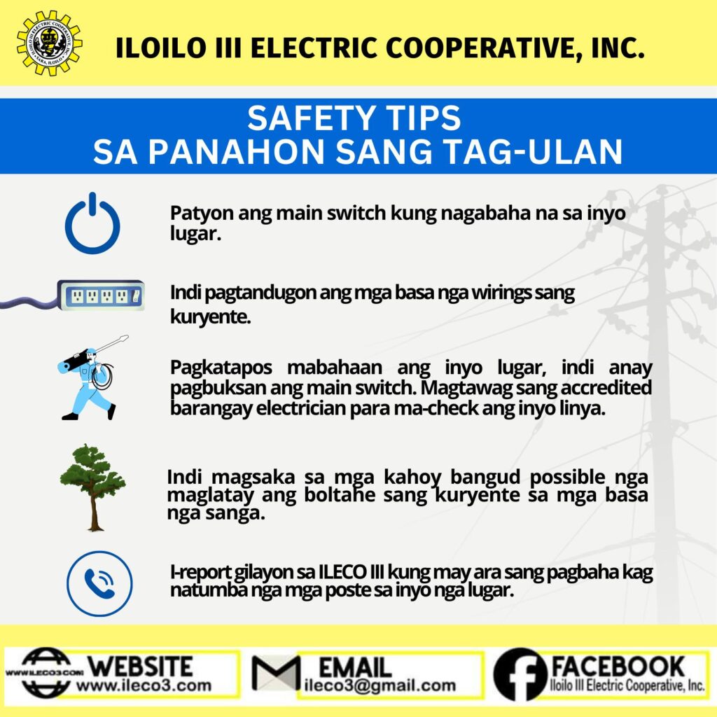 SAFETY TIPS SA PANAHON SANG TAG-ULAN | ILOILO III ELECTRIC COOPERATIVE ...