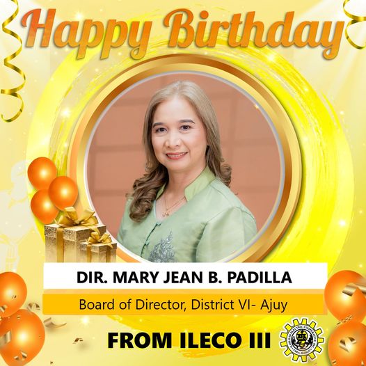 HAPPY BIRTHDAY DIRECTOR PADILLA! | ILOILO III ELECTRIC COOPERATIVE, INC.